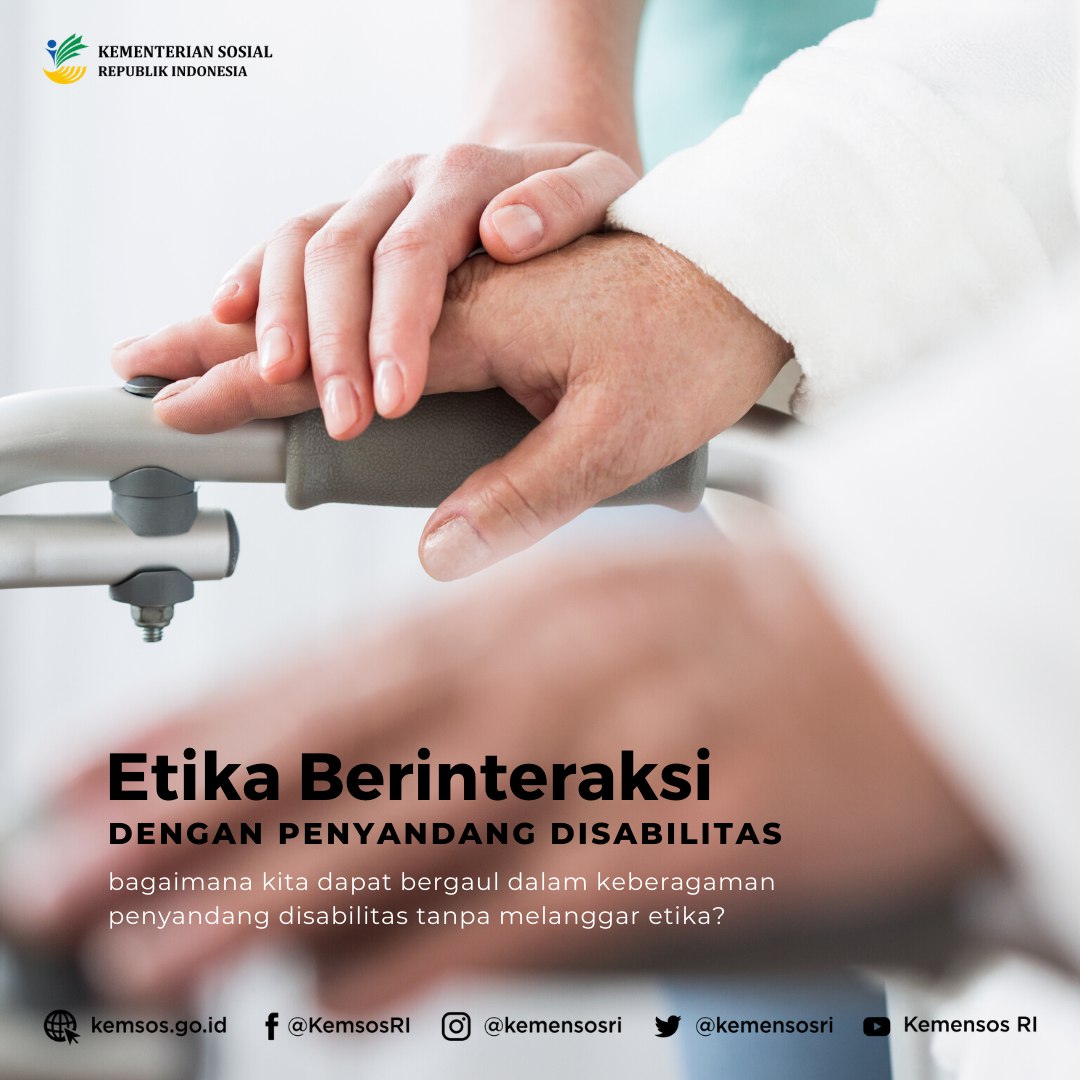 KemensosRI's tweet photo. #SobatSosial, pagi ini minsos mau berbagi soal isu disabilitas.

Pernahkah Anda merasa canggung atau bingung harus bagaimana ketika berhadapan dengan penyandang disabilitas? 

- SEBUAH UTAS - https://t.co/grhARhm5Mn
