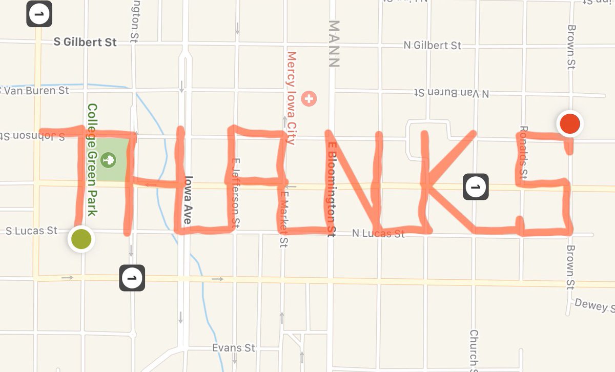 humanetchsketch's tweet photo. @Hardy_SXM @sxmLithium @SluggoDoug I’m thankful to be able to run and use gps to sketch words and phrases and names, mostly children fighting cancer #humanetchasketch #runforarmstrong https://t.co/xbhll2dz64