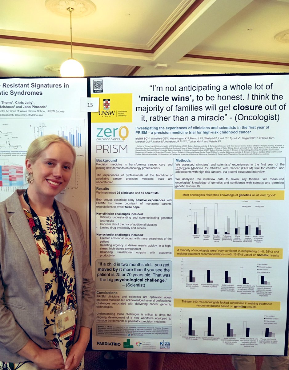 Personalised or #PrecisionMedicine for #child + #AYA #cancer offers so much promise, but also so much psychological uncertainty.

The fab <a href="/BrittanycMcGill/">Brittany McGill, PhD</a> presents important #clinician &amp; #scientist perspectives on how they feel about these new therapies @AwardTow #AYACSM #PedPC