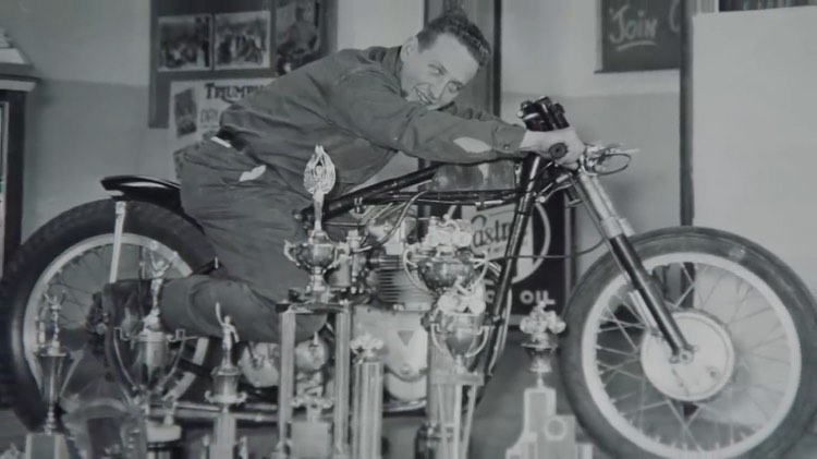 asterideapp's tweet photo. A World War II veteran and AMA Hall of Famer, Ed Fisher lives and breathes motorcycles. 

A #throttle in hand since he was 16, Ed began his racing career as a factory rider for #IndianMotorcycle , before representing #Triumph as one of their first #EastCoast riders in 1952. https://t.co/Y0RkFGgH0T