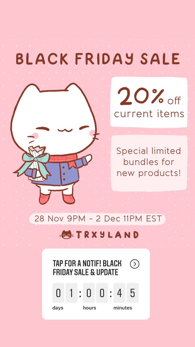 Black Friday sale & shop update is now live!!✨ https://t.co/H5lVzOEUkm 
