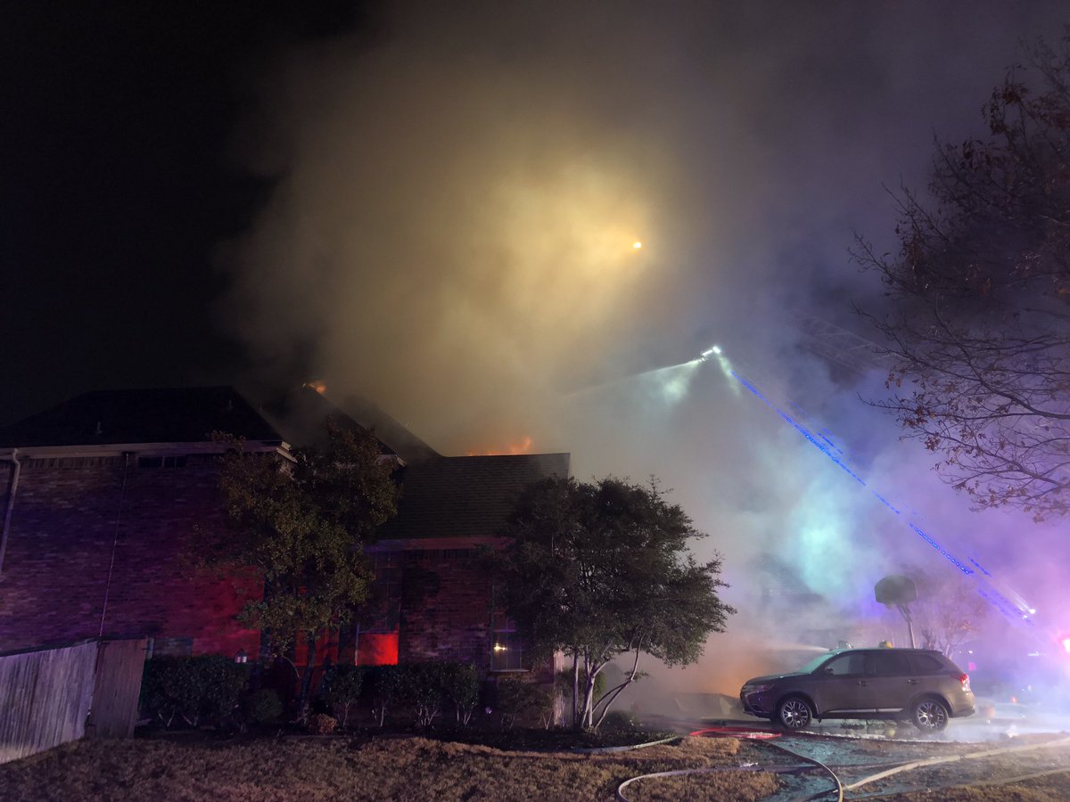 Another look at tonight’s fire. It’s sill smoking and some flames.