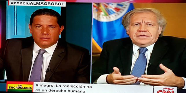 LosTiemposBol's tweet photo. #ÚLTIMO

@Almagro_OEA2015 sobre la renuncia de @evoespueblo: “Él sabe y yo lo sé, renunció porque la situación era insostenible” en #Bolivia. Entrevista en @CNNEE con @soyfdelrincon https://t.co/RAxxljDsal