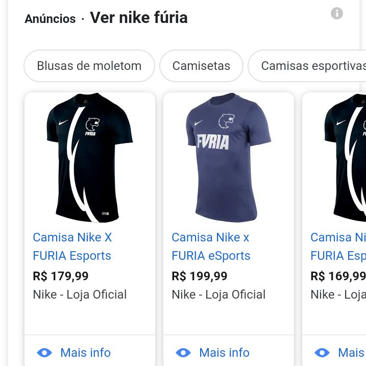 furia nike camisa