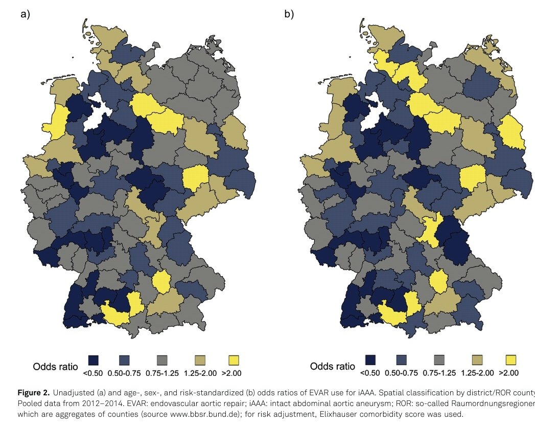 If you receive #EVAR or #OpenRepair for your #AAA may not only depend on anatomy, but also on where you live.
Same goes for procedural mortality.

Read our latest article:
bit.ly/35JhbMv

@VascularTUM @B_Reutersberg @VASCevidence @destatis