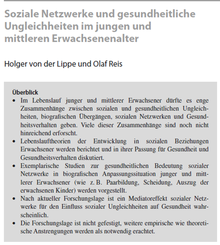 Networks_Health's tweet photo. Holger von der Lippe und Olaf Reis stellen exemplarische Studien zur gesundheitlichen Bedeutung sozialer Netzwerke in biografischen Anpassungssituation junger und mittlerer Erwachsener vor: 

https://t.co/7BKwT5lKtP

#sozialeNetzwerke #Gesundheit #SoNegU https://t.co/S9ytweVz4m