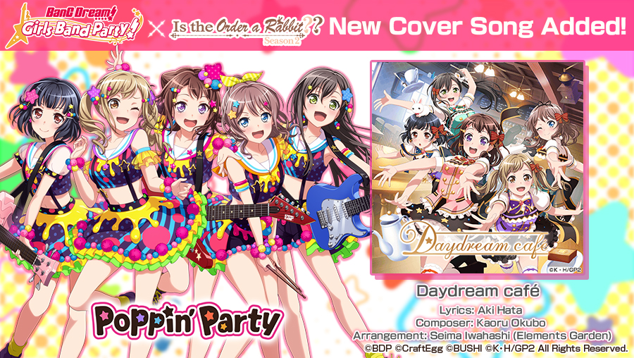 Bang Dream Gbp Pa Twitter New Cover Songs From Bang Dream Girls Band Party X Is The Order A Rabbit Series Collaboration By Poppin Party Daydream Cafe Has Been Added You Can Purchase