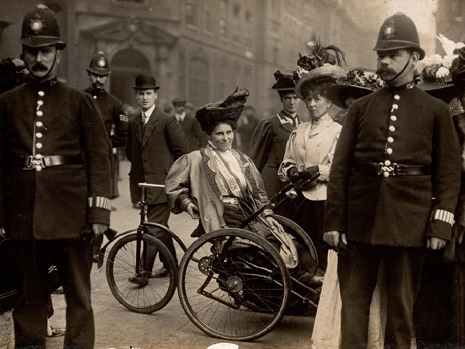 The original #BlackFriday on 18 Nov 1910 saw 300 women march in London for #Suffrage, witnessing 100+ arrests &amp; Police brutality. Sunbury’s 'Tricycle Suffragette' Rosa May Billinghurst was there on that dark day bit.ly/2ORbUfc <a href="/SurreyHeritage/">Surrey History Centre</a> <a href="/mappingsuffrage/">Mapping Women's Suffrage</a> <a href="/LSELibrary/">LSE Library</a>