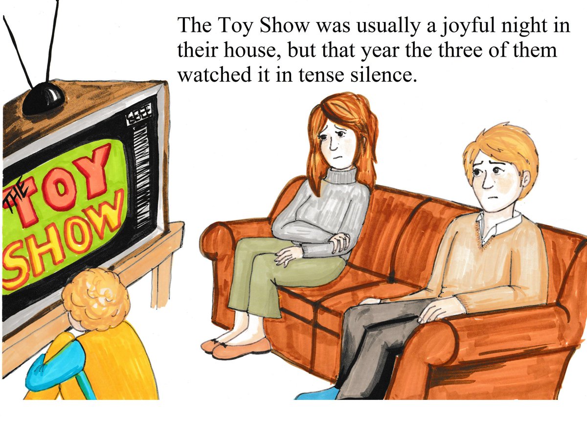 Thread: I wrote a story called "The Toy Show" and Martha illustrated it. It's about a little kid called Michael who wanted to play with My Little Ponies. Enjoy the  #thelatelatetoyshow tonight!