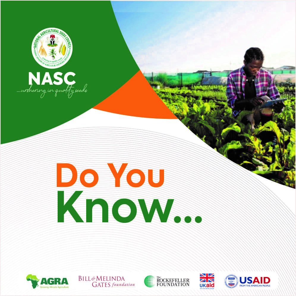 NASC_NG's tweet photo. Do you know with implementation of SEEDCODEX, NASC will ensure the acceptable standards of seed viability, vigour, purity and seed health are met at all time
#NASC #Seedcodex #qualityseeds https://t.co/NYR1X610tG