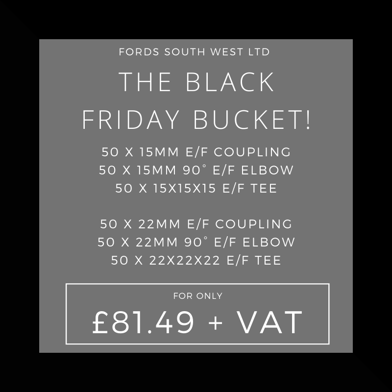 Black Friday is in full swing here today! 🎅
Pop in for some Christmassy treats! 🥧☕️

We've even got the Trade Counter involved! 😉
Introducing the 'Black Friday Bucket' filled with fittings!
Pop in and grab it quick, there's only a few left!