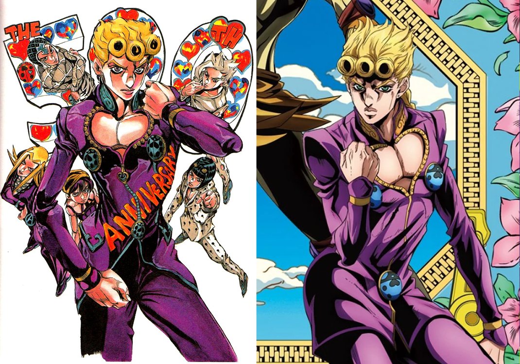 JoJo manga covers/illustrations that has the main characters with the close...