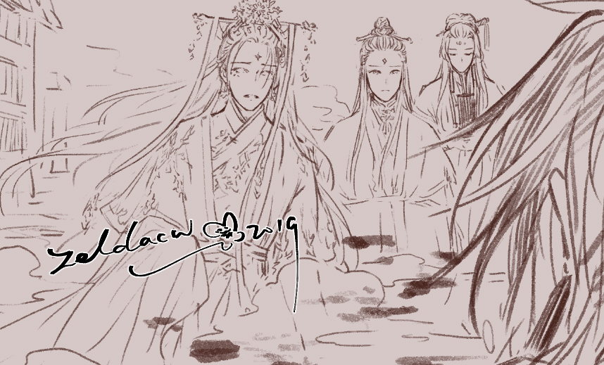 Thanks to super star ShuangHua being so fancy....
I'm making this comic extra sketchy! cuz otherwise I won't have time for anything else ╮(╯∀╰)╭

*slap slap*

#忘情隨塵 