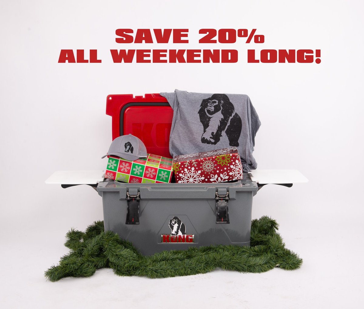 🦍❗️Black Friday Starts now❗️🦍 Save 20% on all Kong coolers, Accessories and apparel items all weekend long! Available only at kongcoolers.com 🇺🇸USA Made, limited lifetime warranty and always Kong Strong. *Excludes Holiday Bundles #Blackfriday #Kongcoolers