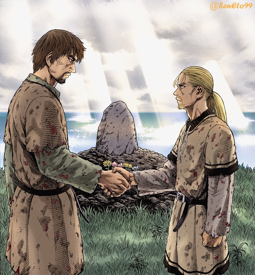 𝒮𝐸𝒩 on X: Atoning for his sins by creating a land of peace Vinland Saga  Chapter 93 Thorffin & Einar COLOR #VINLAND_SAGA #VinlandSaga   / X