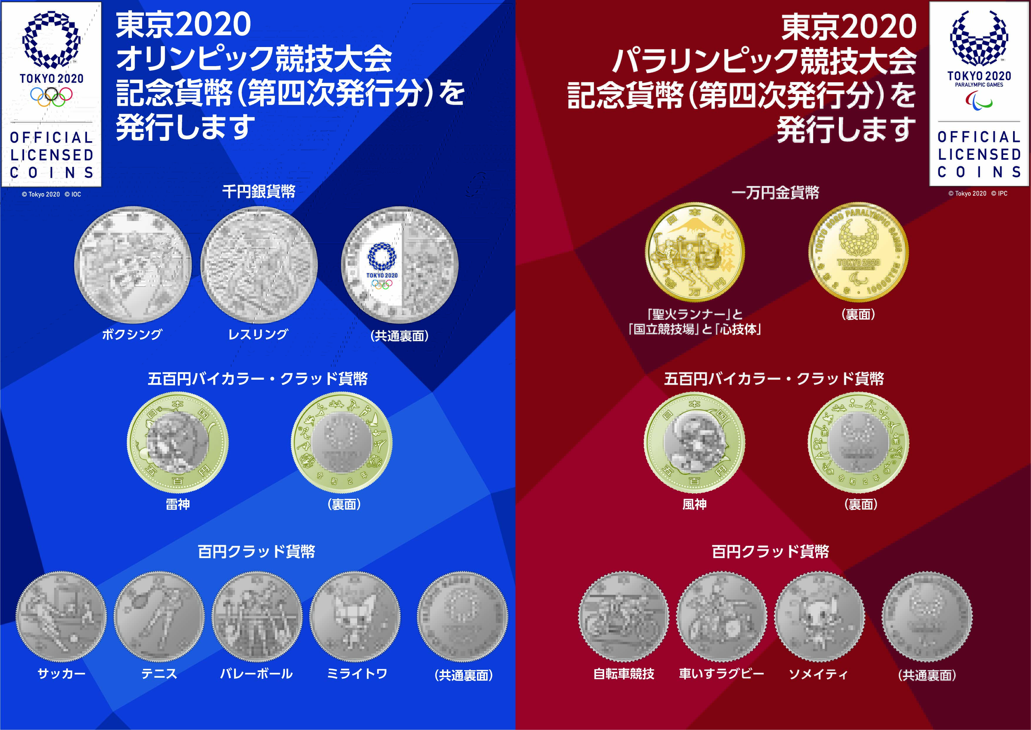 2020年東京オリンピックパラリンピック記念硬貨 第4次分