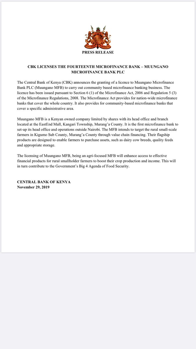 Central Bank of Kenya tweet media