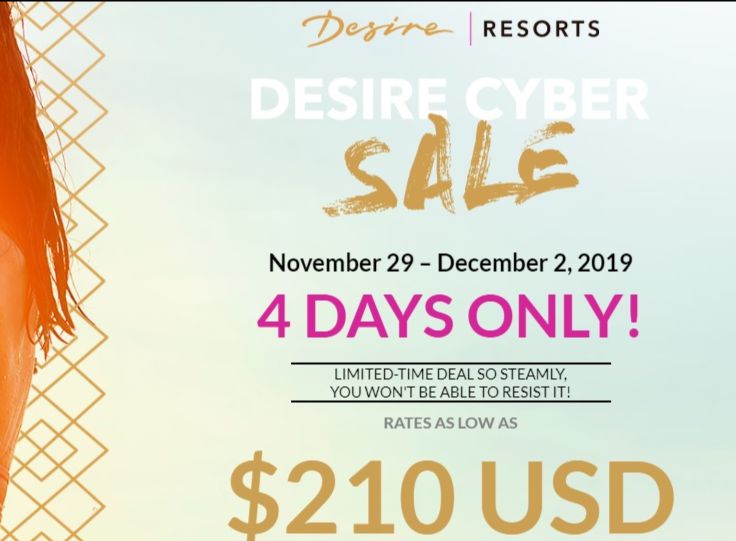 steamyvacation's tweet photo. Cyber Sale Desire &amp; Temptation Cancun Resorts &amp; Cruises - https://t.co/ew3NgY8oZS These are the best prices of the year. #desireexperience #temptationexperience #desireresort #temptationresort #desire #cybersale #swingers https://t.co/4M1XmXm23c