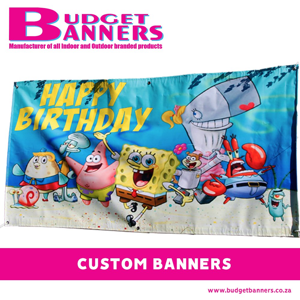 Get your custom design or image and bring it to us for your very own custom banner. Our banners come in a range of materials including fabric, mesh and PVC, and can be printed in full colour for your convenience. 

Learn more: budgetbanners.co.za/product/custom…