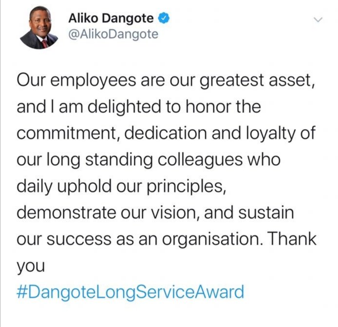 How would you feel if you worked for @AlikoDangote, and are one of those to receive
#DangoteLongServiceAward?