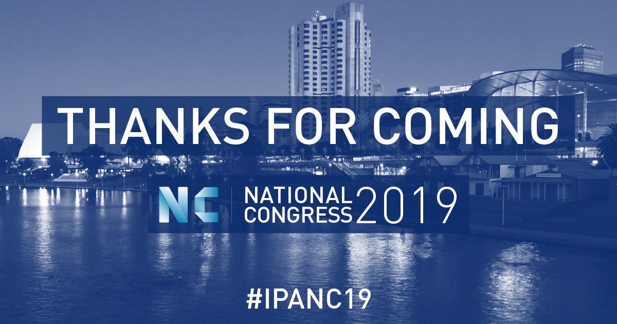 A big thank you to our delegates for attending our 2019 National Congress, we hope to see you at tonight’s Farewell Reception! #IPANC19