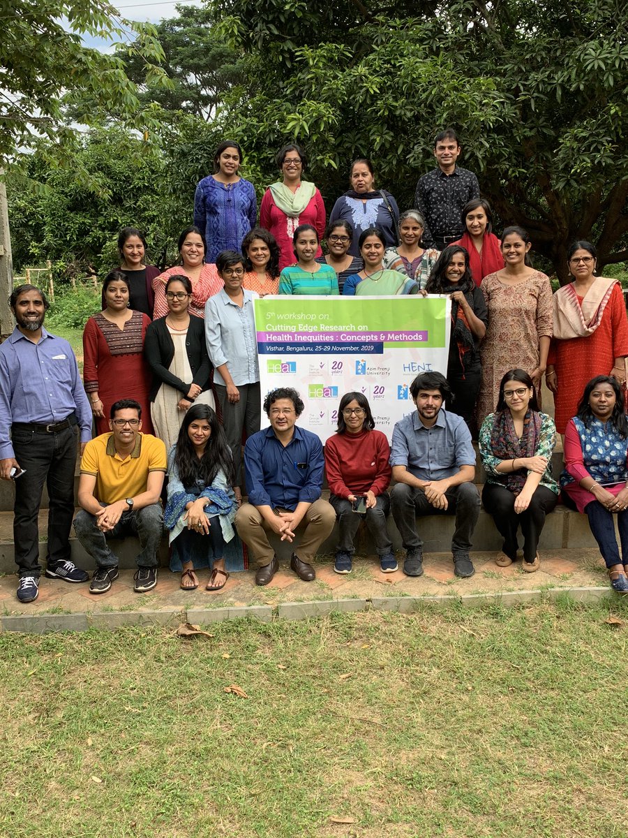 HealthEquityInd's tweet image. The workshop on cutting edge research on health inequities comes to an end...thanks to our sponsors @GeorgeInstIN @azimpremjiuniv @HealthEquityInd and speakers from @iphindia @jsa_india @India_Alliance! See you next year. 👋🏽