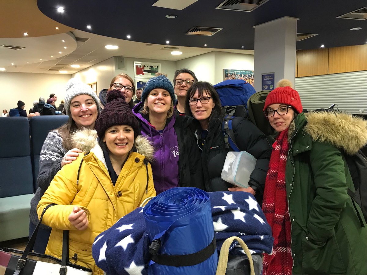 ⁦@stgemmashospice⁩ nurses & therapists, the morning after the #LeedsBigSleep, thanks for going above and beyond to raise funds for patient care x