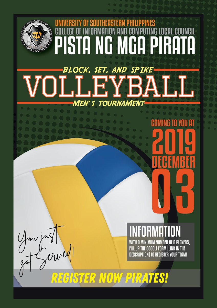 CICLocalCouncil's tweet photo. PISTA NG MGA PIRATA

(Lists of events and Registration)

Calling all class mayors to register your teams now per event!
Registration will only be available until December 01, 2019 (11:59 pm)

MECHANICS: https://t.co/WSavupjFzE

#PistaNgMgaPirata 
#TogetherWeSail https://t.co/QgRzYQMhgb