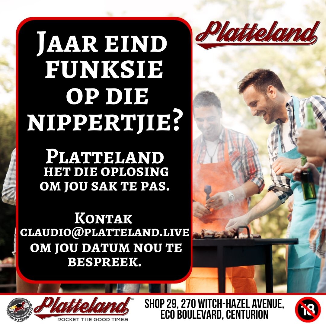 Kontak claudio@platteland.live om jou datum nou te bespreek

#Platteland #PlattelandLive #EndYear #EndYearFunction #Corporate #CorporateEvent