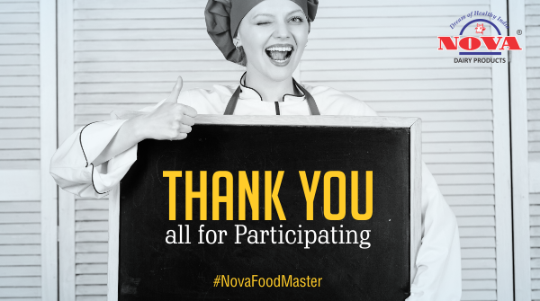 novadairy's tweet photo. We are overwhelmed with your participation in #NovaFoodMaster. We will be announcing the winners soon. Stay tuned.
#NovaDairy #Contest https://t.co/zf9ng8P2rJ