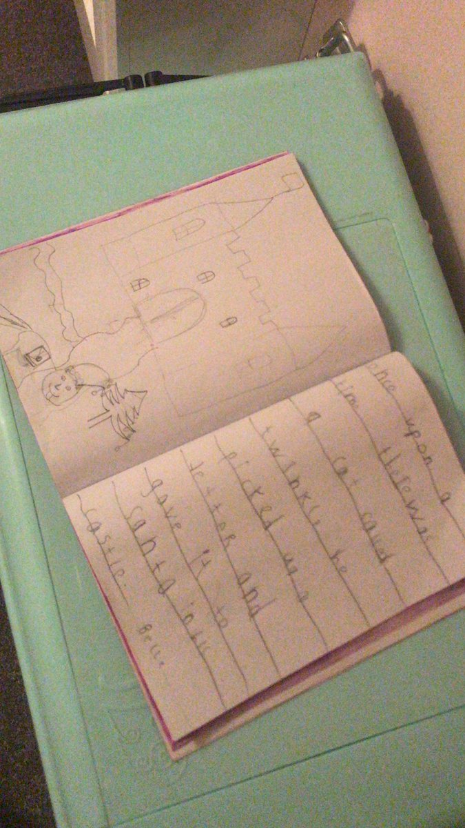 Jillycook1's tweet photo. Belle made a book called Santa and the Xmas letter ! @MrsBurnKPS @KnightsridgePr1 👍😀 https://t.co/39Re4SJIfH