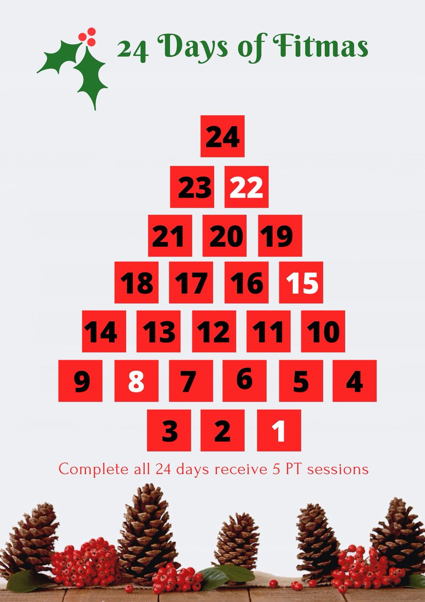 bodywise_bw's tweet image. Take part in our advent challenge and WIN 5 FREE PT sessions 💪💪💪 #adventchallenge #fitforchristmas #easyworkout #progression #southwater #warnham #horsham