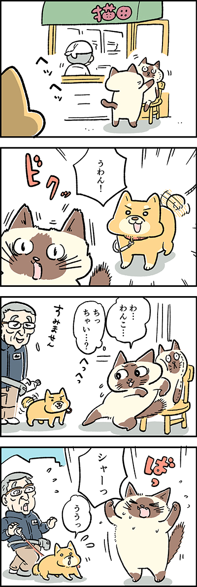 わんこ、こわい……??

第40話「おふくちゃんのトラウマ」

『猫のおふくちゃん』の最新話は毎週金曜日に連載中♪
⇒(  

#猫のおふくちゃん 