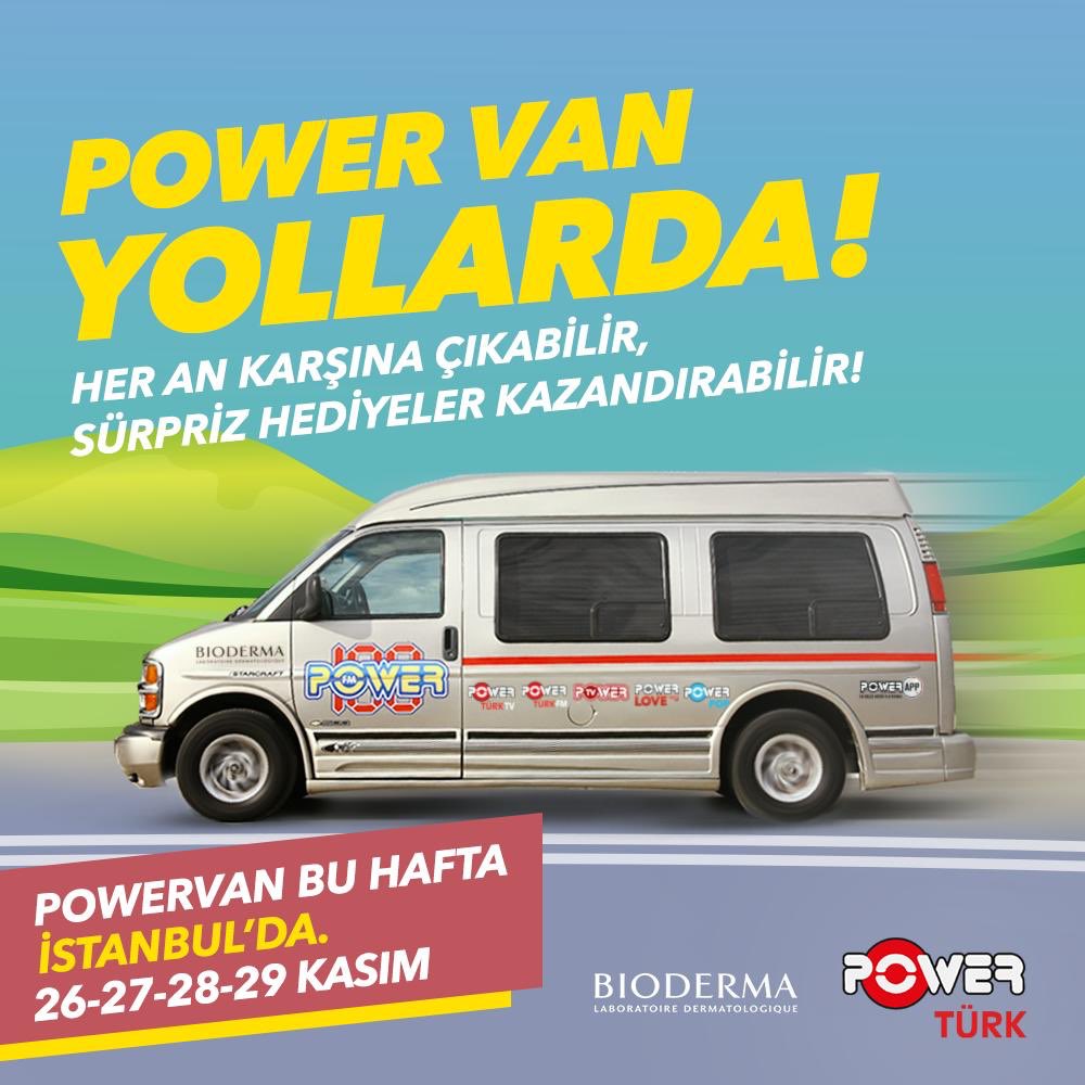 PowerturkFM's tweet photo. Bioderma ile Power Van yollarda. Bu hafta İstanbul sokaklarındayız ve sürpriz hediyeler dağıtıyoruz! @BiodermaTurkiye #istanbul #powervan #PowerTürk https://t.co/iapnE09f1U