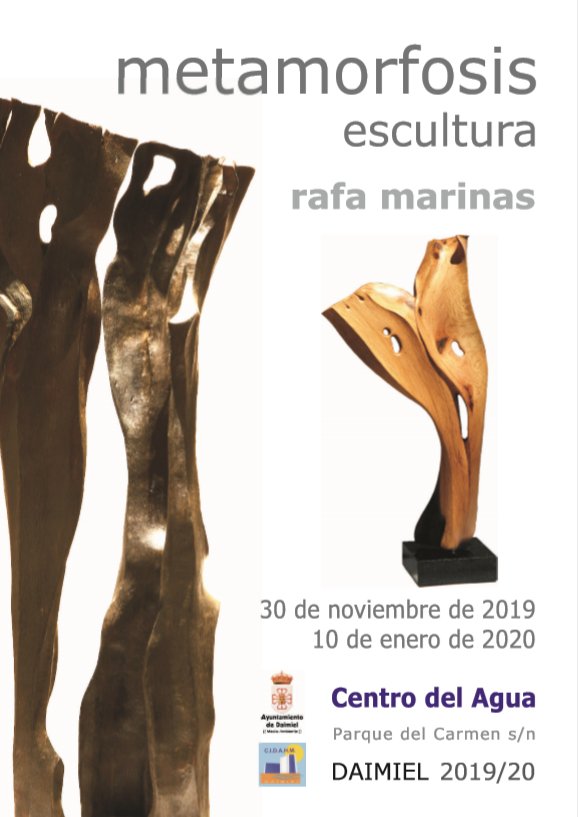 HoyEnDaimiel's tweet photo. EXPOSICIÓN | El Centro del Agua de #Daimiel acoge del 30 de noviembre de 2019, al 10 de enero de 2020 la exposición 'Metamorfosis' de esculturas realizadas por Rafa Marinas. https://t.co/KvtKjnAb8j