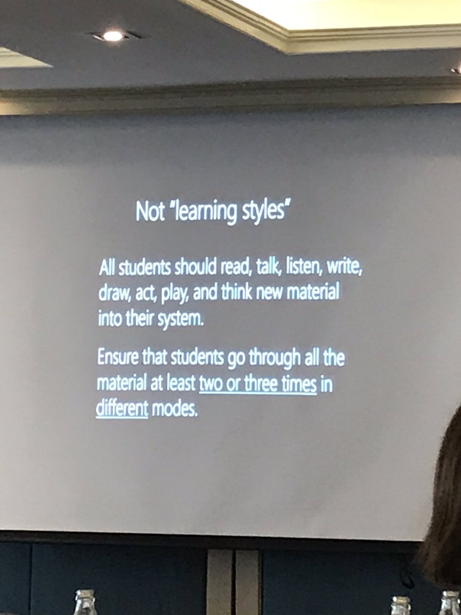 innovative_inq's tweet photo. Linda B Nilson on MultiModal Learning. Ss should experience at least 2-3 types of learning for new material. I’m thinking now how to incorporate these into Ss goals/success criteria... #studio4 #selfregulatedlearners https://t.co/kJ5pQWOPFJ