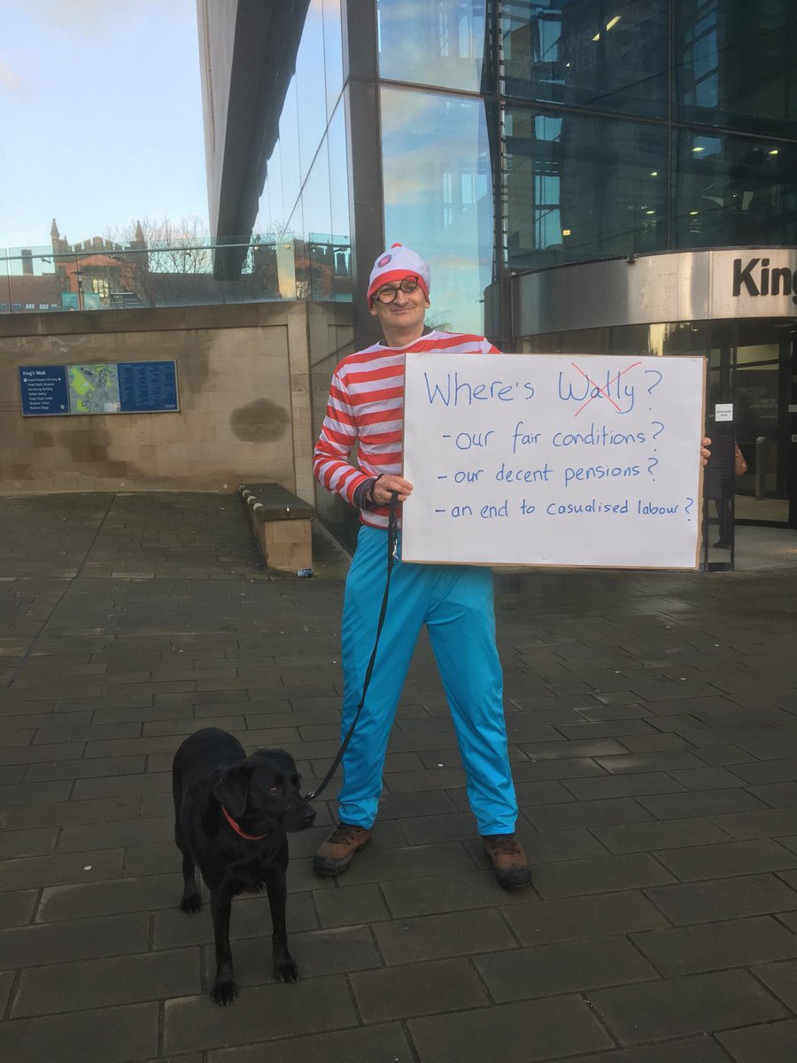 ⁦where’s wally? Where’s our fair working conditions?! ⁦@NewcastleUniUCU⁩ ⁦@NCL_Geography⁩ #ussstrike