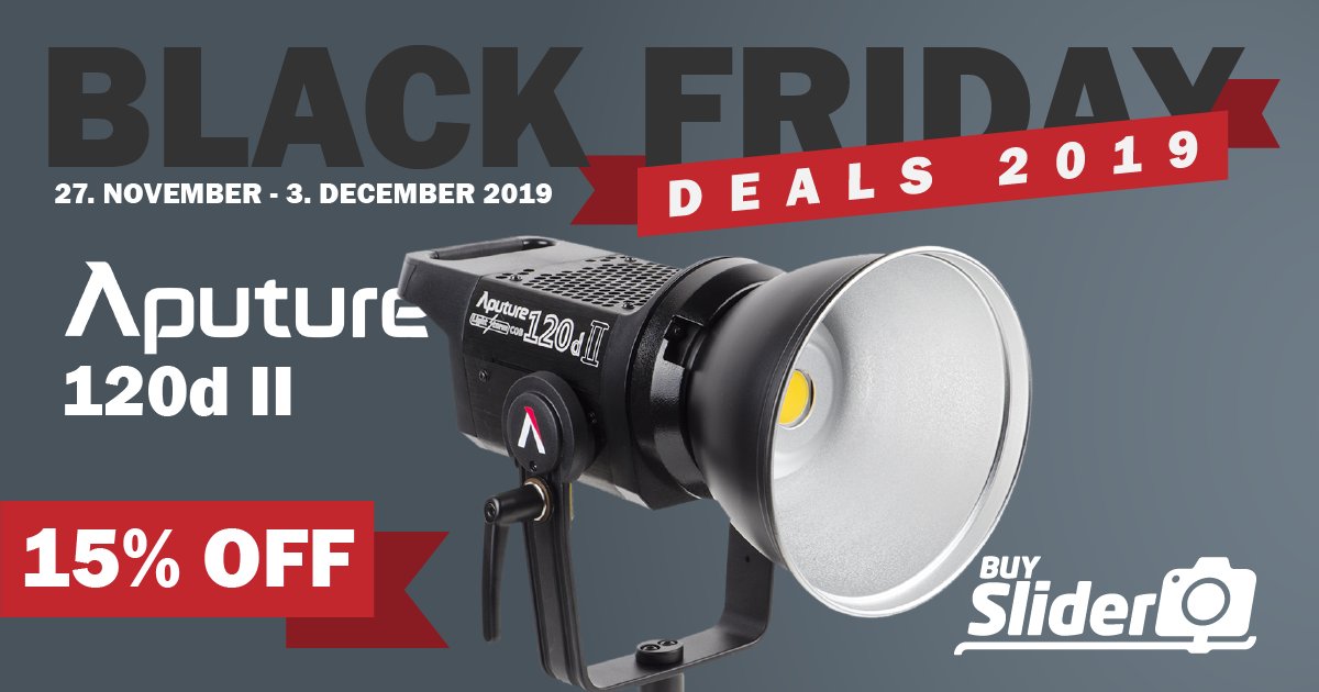 buySlider's tweet photo. Black Friday Deals At buySlider Are Still Rolling! But Some Items Are Getting Sold Out... Soon It Will Be Also The Case Of Amazing Light Aputure 120d II. With 15% Off Will Be Out Of Stock Soon, So Act Quick And Get Yours At >> https://t.co/tjH7yWGQYF <<  #BlackFriday #Filmmaking https://t.co/uFGxXEJOCx