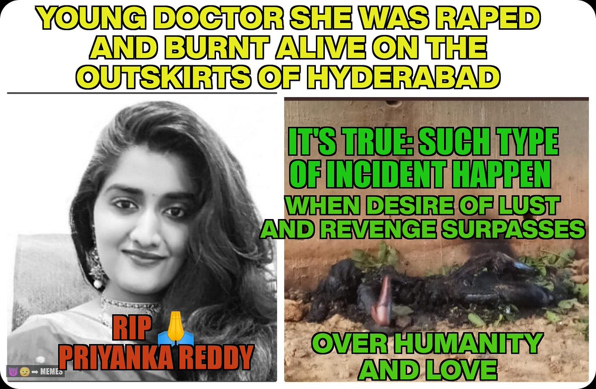 #JusticeForPriyankaReddy Son: what is meaning of humanity, mom Mom: sry son but now , humanity is only word which uses to make somebody fool.।