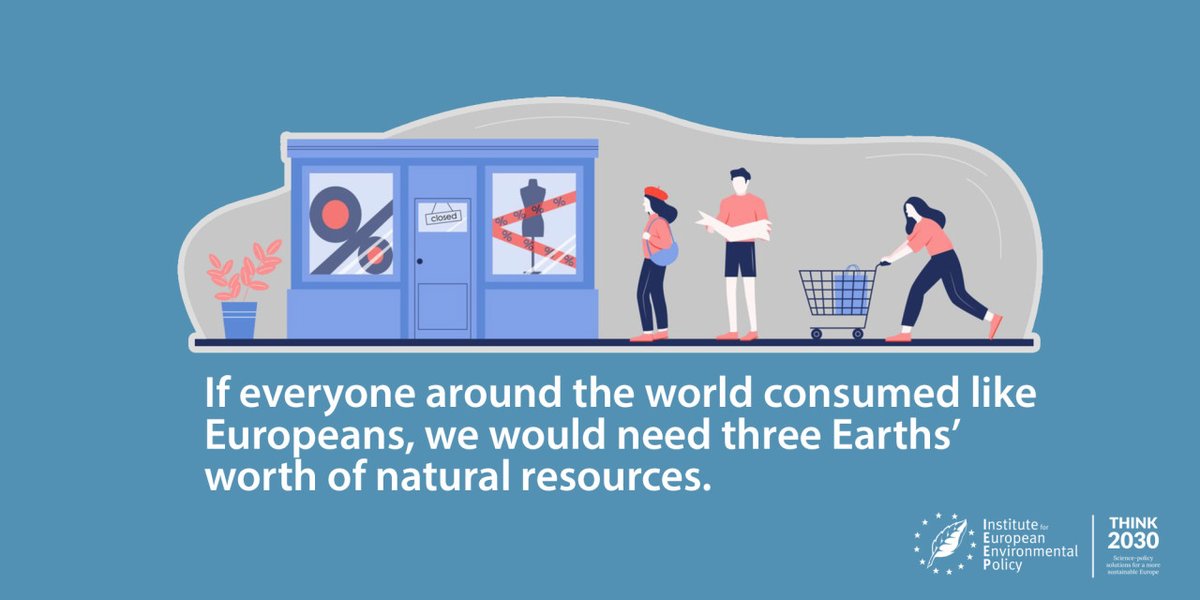IEEP_eu's tweet photo. To stay within planetary 🌍 boundaries, an average European 🙋‍♂️🙋🏾🙋‍♀️ will have to reduce by 8️⃣0️⃣% the amount of natural resources they use for nutrition, housing, mobility and lifestyles.

#BlackFriday is time for reflection, not consumption ➡️ https://t.co/XXDjUksV6Z

#Think2030 https://t.co/RahE47isEa
