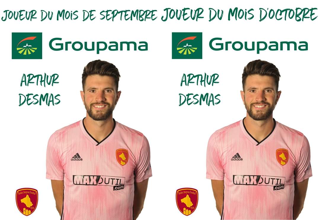 OfficielRAF's tweet image. Vous avez élu Arthur Desmas comme joueur du mois @Groupama d'Oc pour le mois de Septembre et pour le mois d'Octobre ! 😍🤚

Notre portier se verra remettre ses trophées ce soir devant vous à Paul Lignon !