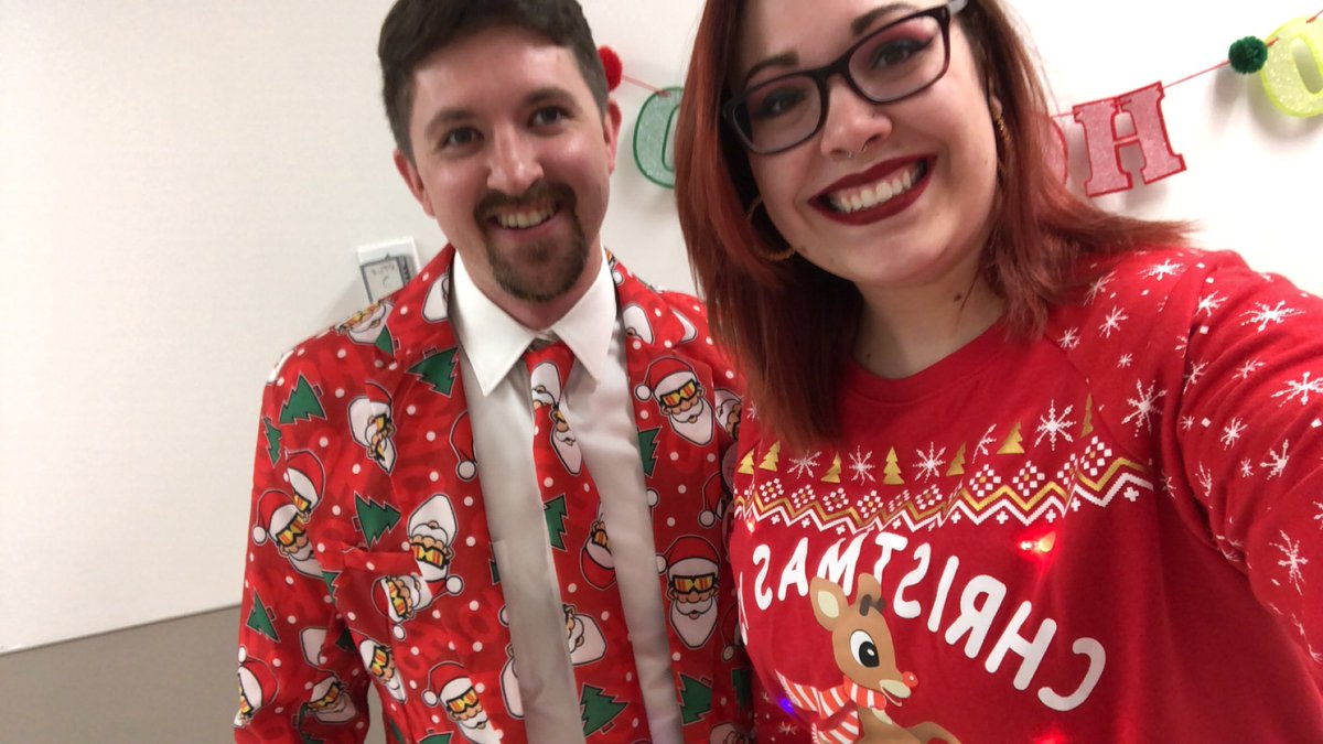 Spreading some holiday cheer at T1791 with our Santa suits and light up sweaters! 🎅🏼🎄🎅🏼🎄 Holidays here we come! #wearetarget