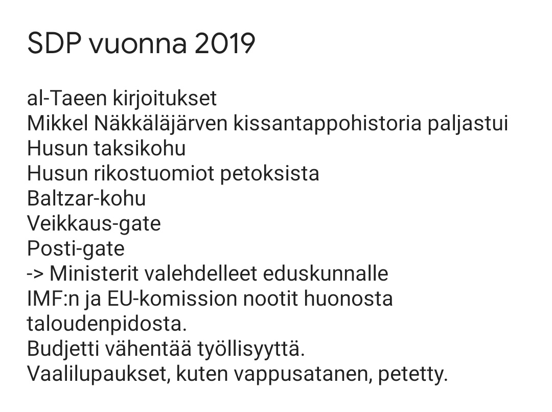 elmoeklund's tweet photo. Demareilla on ollut varsin vauhdikas vuosi, ja nykyinen hallitus on ajamassa Suomen suohon.

Nyt on aika kääntää keula takaisin kohti kasvun tietä. Sosialistit ulos, porvarit sisään! #sdp #demarit #hallitus https://t.co/GhZwWDS0Na