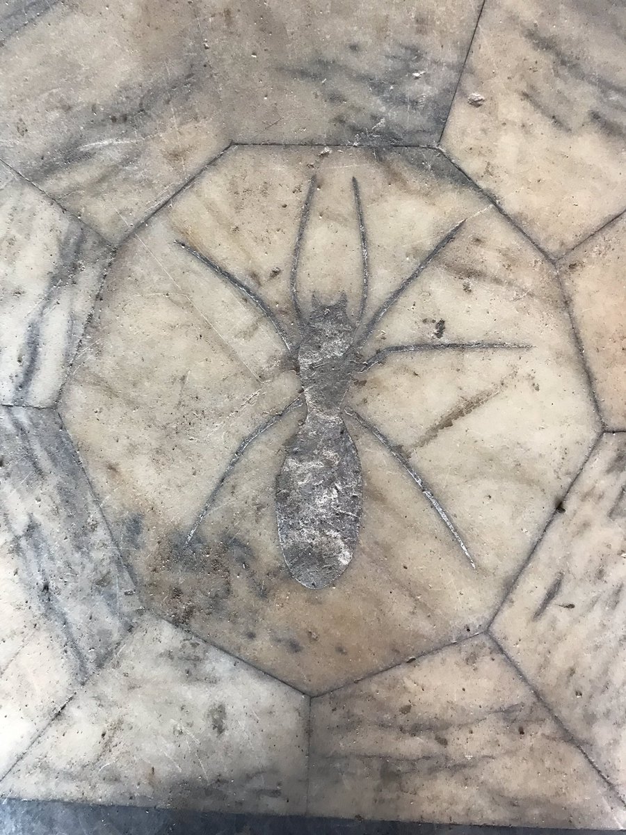 Just back from Southside Housing Association’s official opening of James Salmon Jr’s British Linen Bank in the Gorbals. Well, Salmon really did have a wicked sense of humour for look at marble threshold at entrance to the bank: it’s a spider in its web - v gothic no!?