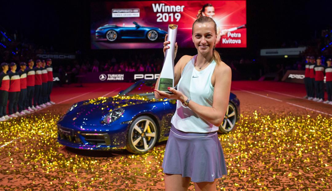 PorscheNewsroom's tweet photo. The winner of #PTGP19 wants to defend her Stuttgart title: @Petra_Kvitova has already signed up for the 43rd version of the long-standing tournament. More: https://t.co/t8WHpEO2lS https://t.co/OAzIWrH5U6