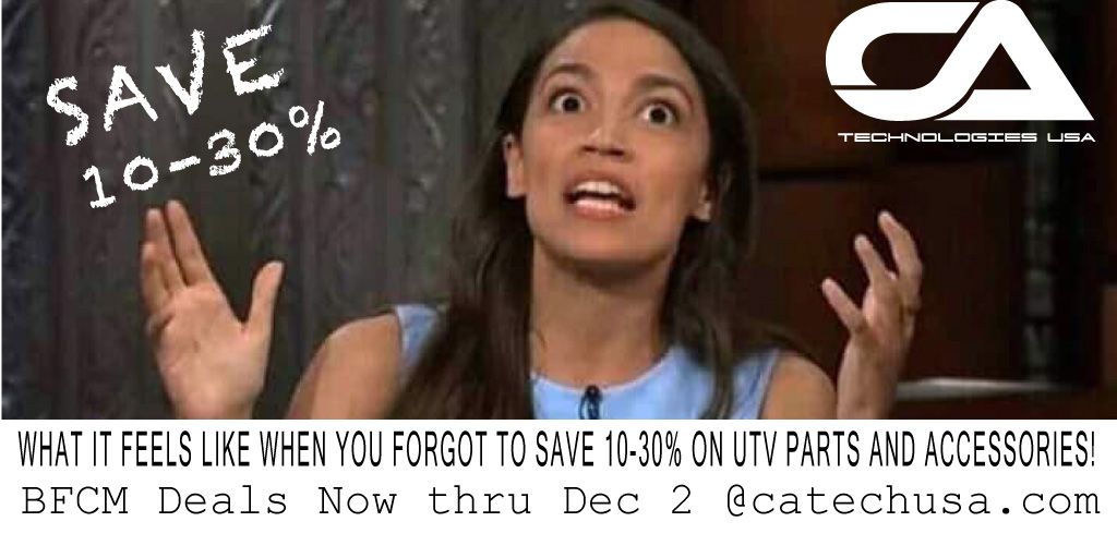 It's Black Friday, Have you saved today??? #BFCM2019 #catechnologies #ca #americanmade #america #utv #sxs #sidebyside #madeinamerica #canam #x3 #canamx3 #maverickx3 #polaris #polarisrzr #turbos #xp1k #rzr #canamoffroad #4x4 #lifetimewarranty #sendit #rzrturbo #engineeredtoperform