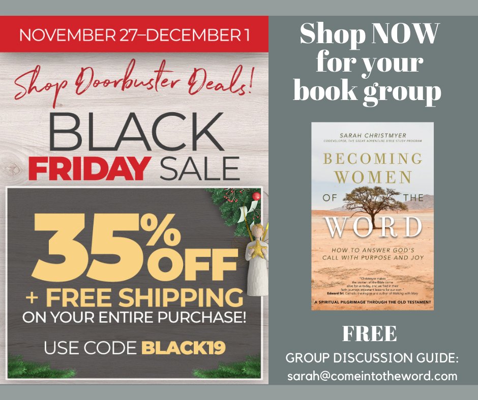 SChristmyer's tweet photo. Stock up for Christmas or for your next book club or bible study group @avemariapress Black Friday sale! https://t.co/FEIaxH9Wvq #catholicbookclub https://t.co/GDxI1fCzP6