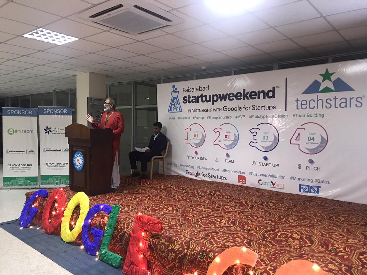 walizahid's tweet image. Speaking as accidental chief guest at inaugural ceremony of #StartupWeekend #SWfsd at FAST university Chiniot campus @SkillCiti @MediaIMC @HumanizeMedical