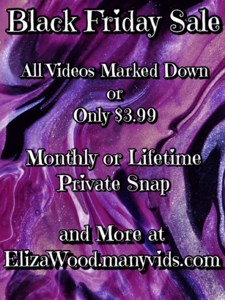 1 pic. #BlackFriday Deals! All of my videos are either marked down or the minimum possible price ($3.99), plus my private #Snapchat & other goodies are on sale too! Enjoy discounts up to 75% off until 3am EST tonight 🖤🖤🖤 https://t.co/DqYVQG7kWk https://t.co/5WfIHIxy9A