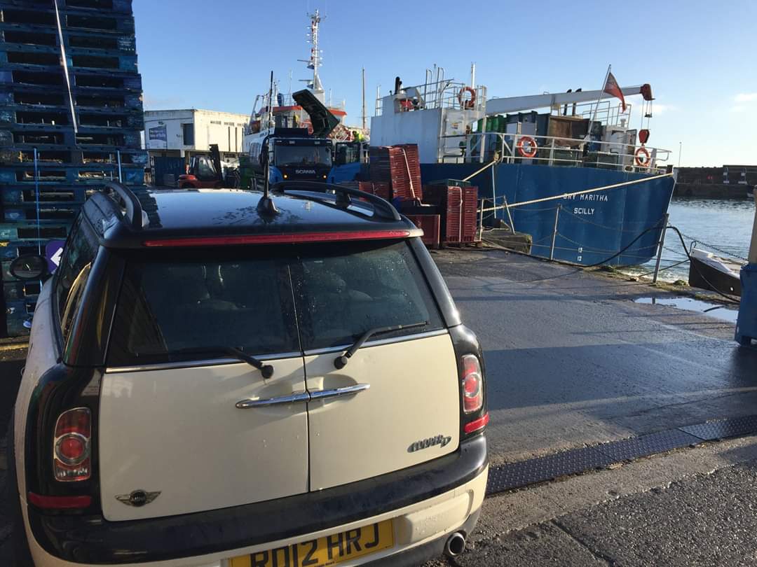 While the Scillonian isn't sailing we keep busy with customers on the Islands. We collect, store and deliver your car to and from the Gry Maritha (or Scillonian in 2020). PLUS do secure long term vehicle storage indoor or outdoor.
KEVIN your car is on it's way.
#IOScillysParking